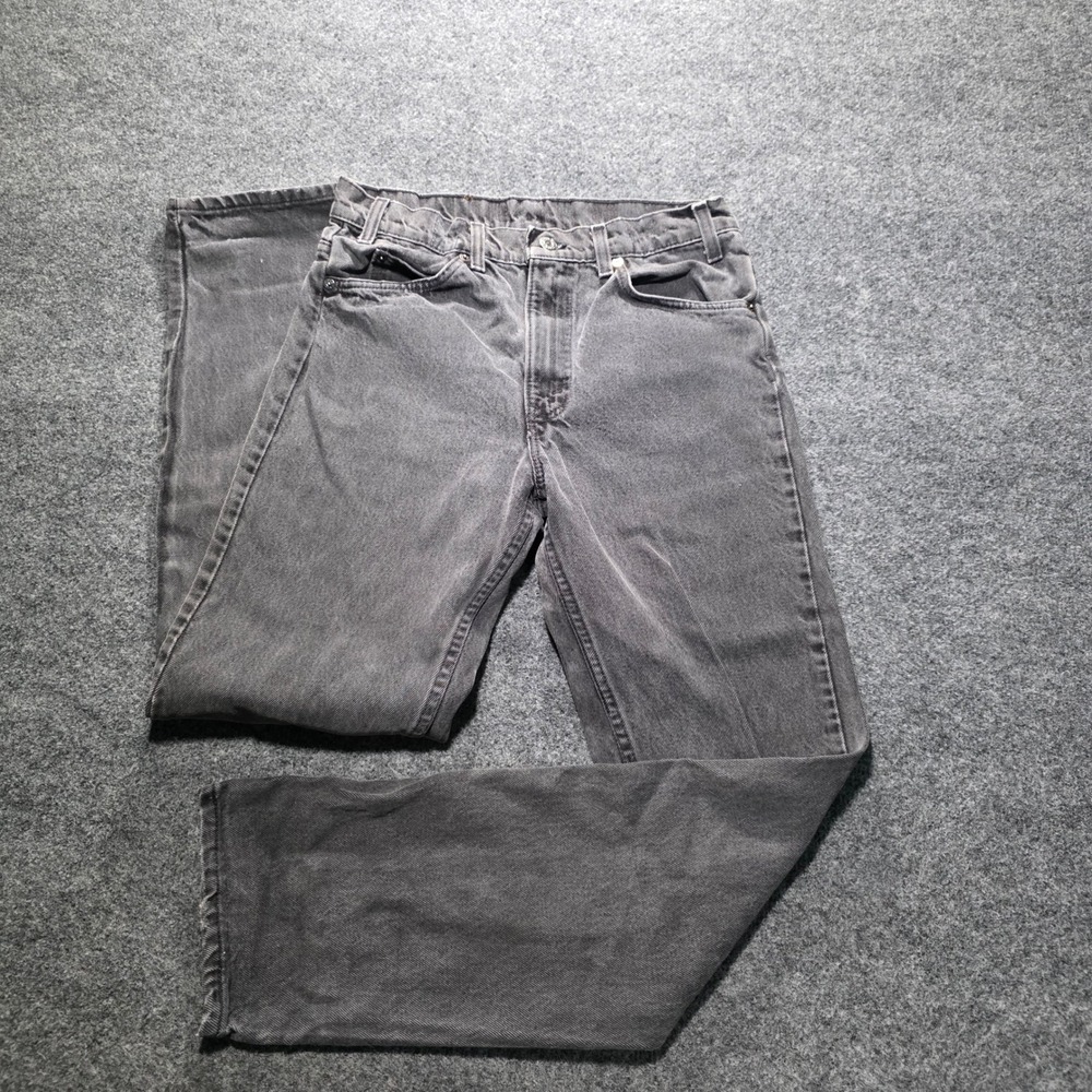 Levi's 575 Vintage Jeans Made in USA Faded Black Straight‎ Leg 32x32 Mens Grey